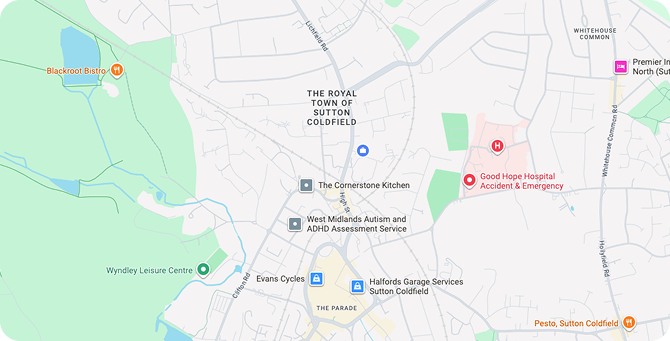 Map showing the Imagine That office in Sutton Coldfield